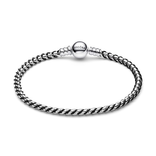 Pandora Black Cord Box Chain Bracelet Pandora Black Cord Box Chain Bracelet