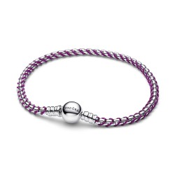 Pandora Purple Cord Box Chain Bracelet Pandora Purple Cord Box Chain Bracelet