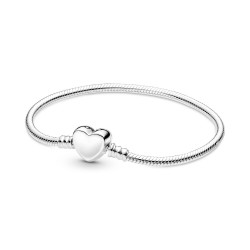 Pandora Moments Engravable Heart Clasp Snake Chain Bracelet Pandora Moments Engravable Heart Clasp Snake Chain Bracelet