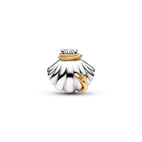 Pandora Disney Princesses Ariel Shell Lab-Grown Diamond Two-Tone Charm Pandora Disney Princesses Ariel Shell Lab-Grown Diamond Two-Tone Charm