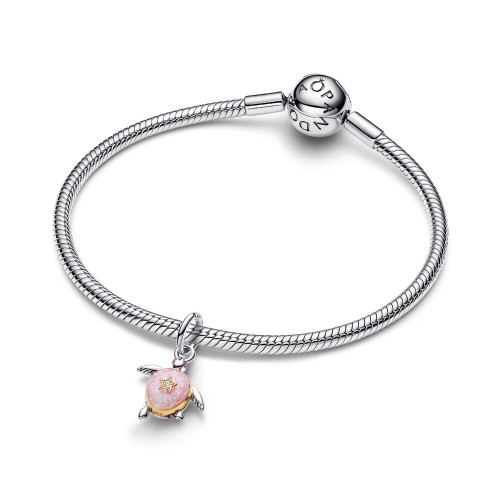 Pandora 2026 Pink Sea Turtle Lab-grown Diamond Dangle Charm