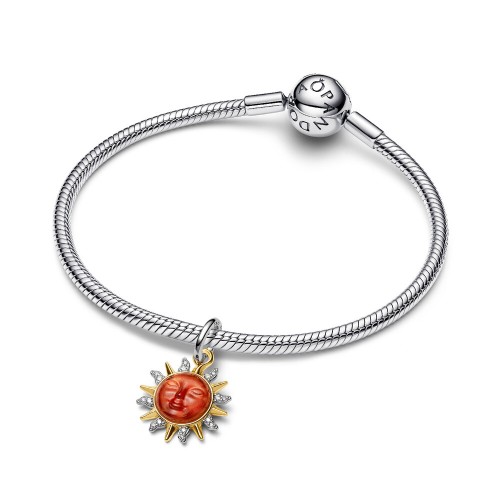 Pandora Swirling Sun Two-Tone Dangle Charm