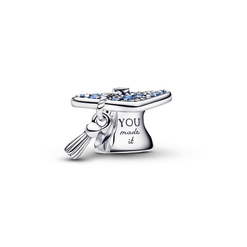 Pandora Sparkling Blue 2026 Graduation Cap Charm Pandora Sparkling Blue 2026 Graduation Cap Charm