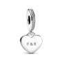 Pandora Engravable Heart Tag Dangle Charm Pandora Engravable Heart Tag Dangle Charm