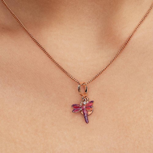 Pandora Pink Dragonfly Double Dangle Charm Pandora Pink Dragonfly Double Dangle Charm