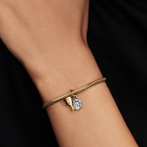 Pandora Engravable Trophy Double Dangle Charm Pandora Engravable Trophy Double Dangle Charm