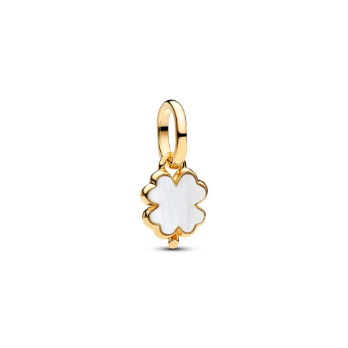 Pandora White Lucky Clover Dangle Charm Pandora White Lucky Clover Dangle Charm