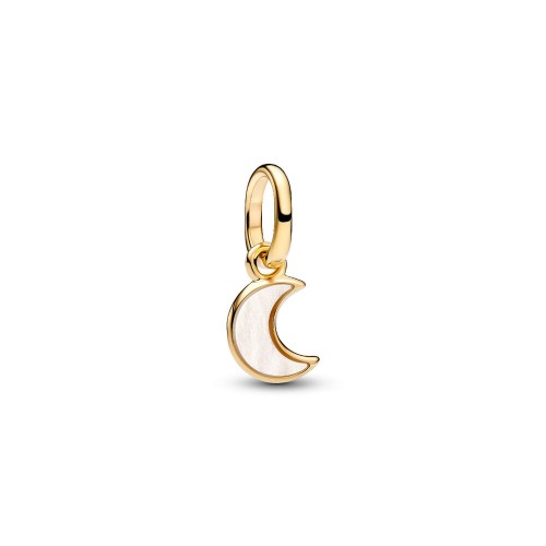 Pandora White Crescent Moon Mini Dangle Charm Pandora White Crescent Moon Mini Dangle Charm