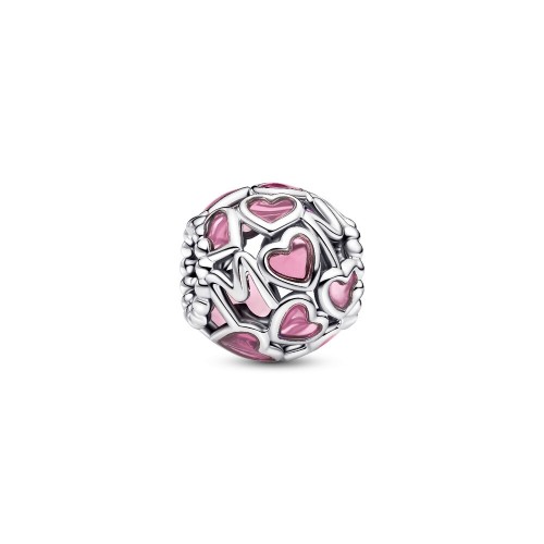 Pandora Pink Openwork Hearts Mom Charm