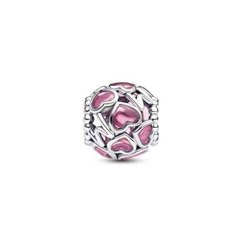 Pandora Pink Openwork Hearts Mom Charm