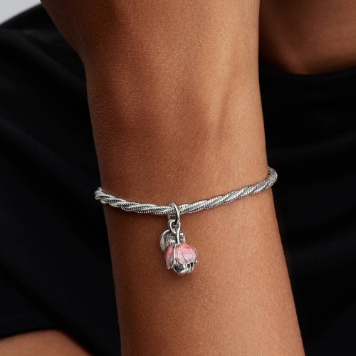 Pandora Two-Tone Blooming Flower Dangle Charm