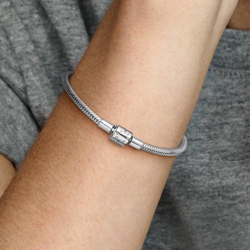 Pandora Moments Barrel Clasp Snake Chain Bracelet Pandora Moments Barrel Clasp Snake Chain Bracelet