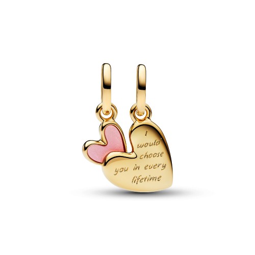 Pandora Pink Mother & Daughter Splittable Dangle Charm Pandora Pink Mother & Daughter Splittable Dangle Charm