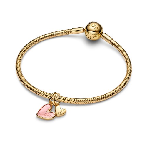 Pandora Pink Mother & Daughter Splittable Dangle Charm Pandora Pink Mother & Daughter Splittable Dangle Charm