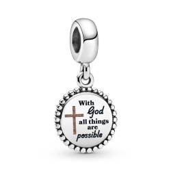 Pandora With God all things are possible Dangle Charm