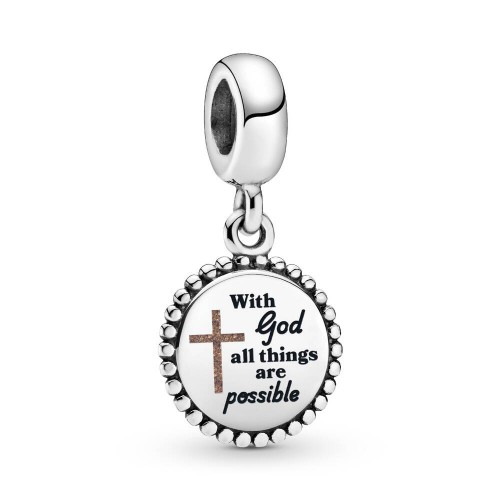 Pandora With God all things are possible Dangle Charm