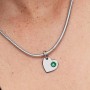 Pandora May Engravable Heart Green Stone Dangle Charm Pandora May Engravable Heart Green Stone Dangle Charm