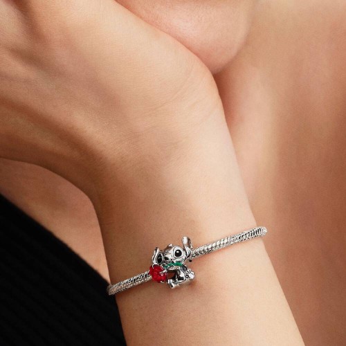 Pandora Disney Stitch Rose Murano Glass Charm Pandora Disney Stitch Rose Murano Glass Charm