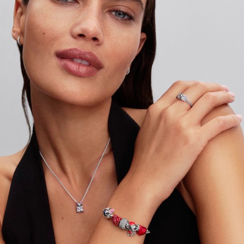 Pandora Disney Stitch Rose Murano Glass Charm Pandora Disney Stitch Rose Murano Glass Charm