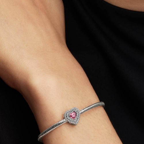 Pandora Sparkling Leveled Hearts Charm Pandora Sparkling Leveled Hearts Charm