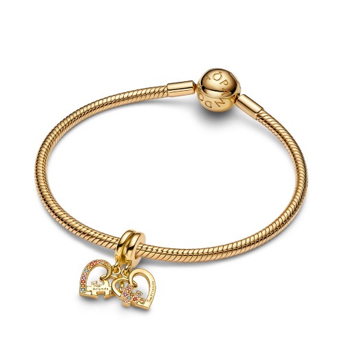Pandora Splittable Puzzle Piece Hearts Dangle Charm Pandora Splittable Puzzle Piece Hearts Dangle Charm