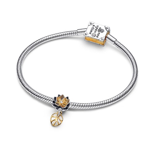 Pandora Disney Princess Tiana Water Lily Lab-grown Diamond Charm Pandora Disney Princess Tiana Water Lily Lab-grown Diamond Charm