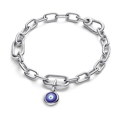 Pandora Engravable Evil Eye Murano Glass Mini Dangle Charm Pandora Engravable Evil Eye Murano Glass Mini Dangle Charm