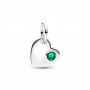 Pandora May Engravable Heart Green Stone Dangle Charm Pandora May Engravable Heart Green Stone Dangle Charm