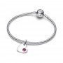Pandora July Engravable Heart True Red Stone Dangle Charm Pandora July Engravable Heart True Red Stone Dangle Charm