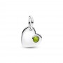 Pandora August Engravable Heart Spring Green Stone Dangle Charm Pandora August Engravable Heart Spring Green Stone Dangle Charm