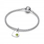 Pandora August Engravable Heart Spring Green Stone Dangle Charm Pandora August Engravable Heart Spring Green Stone Dangle Charm
