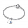 Pandora September Engravable Heart Blue Stone Dangle Charm Pandora September Engravable Heart Blue Stone Dangle Charm