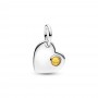 Pandora November Engravable Honey Stone Heart Dangle Charm Pandora November Engravable Honey Stone Heart Dangle Charm