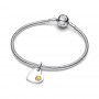 Pandora November Engravable Honey Stone Heart Dangle Charm Pandora November Engravable Honey Stone Heart Dangle Charm