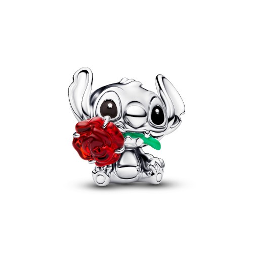 Pandora Disney Stitch Rose Murano Glass Charm Pandora Disney Stitch Rose Murano Glass Charm