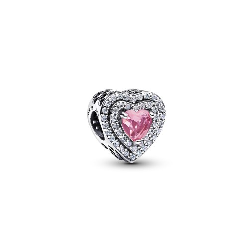 Pandora Sparkling Leveled Hearts Charm Pandora Sparkling Leveled Hearts Charm