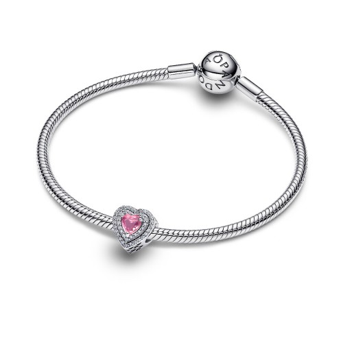 Pandora Sparkling Leveled Hearts Charm Pandora Sparkling Leveled Hearts Charm