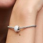 Pandora White Mini Murano Glass Charm Pandora White Mini Murano Glass Charm