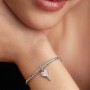 Pandora Opalescent Heart Key Dangle Charm Pandora Opalescent Heart Key Dangle Charm
