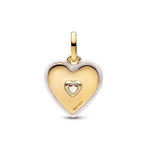 Pandora Radiating White Heart Medallion Charm Pandora Radiating White Heart Medallion Charm