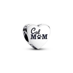 Pandora Engravable Cat Mom Heart Charm Pandora Engravable Cat Mom Heart Charm