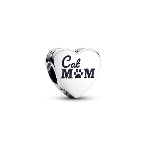 Pandora Engravable Cat Mom Heart Charm Pandora Engravable Cat Mom Heart Charm