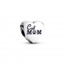 Pandora Engravable Cat Mom Heart Charm Pandora Engravable Cat Mom Heart Charm