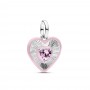 Pandora Radiating Pink Heart Medallion Charm Pandora Radiating Pink Heart Medallion Charm