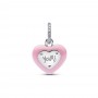 Pandora Pink Ceramic Heart Padlock Dangle Charm Pandora Pink Ceramic Heart Padlock Dangle Charm