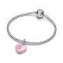 Pandora Pink Ceramic Heart Padlock Dangle Charm Pandora Pink Ceramic Heart Padlock Dangle Charm