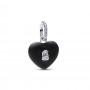 Pandora Matte Black Ceramic Heart Padlock Dangle Charm Pandora Matte Black Ceramic Heart Padlock Dangle Charm