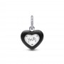 Pandora Matte Black Ceramic Heart Padlock Dangle Charm Pandora Matte Black Ceramic Heart Padlock Dangle Charm