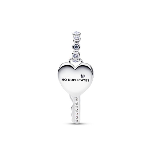 Pandora Opalescent Heart Key Dangle Charm Pandora Opalescent Heart Key Dangle Charm