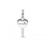 Pandora Opalescent Heart Key Dangle Charm Pandora Opalescent Heart Key Dangle Charm